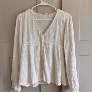 White Muslim peplum top from Altar’d State